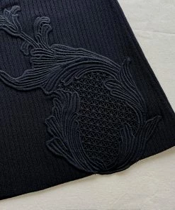 Self-portrait Black Lace Insert Ribbed Knit Skirt