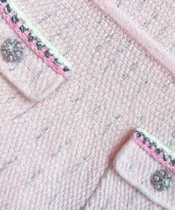 Self-portrait Pink Melange Knit Mini Dress