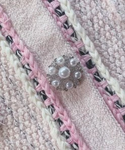 Self-portrait Pink Melange Knit Cardigan