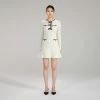 Self-portrait Melange Long Sleeve Knit Mini Dress