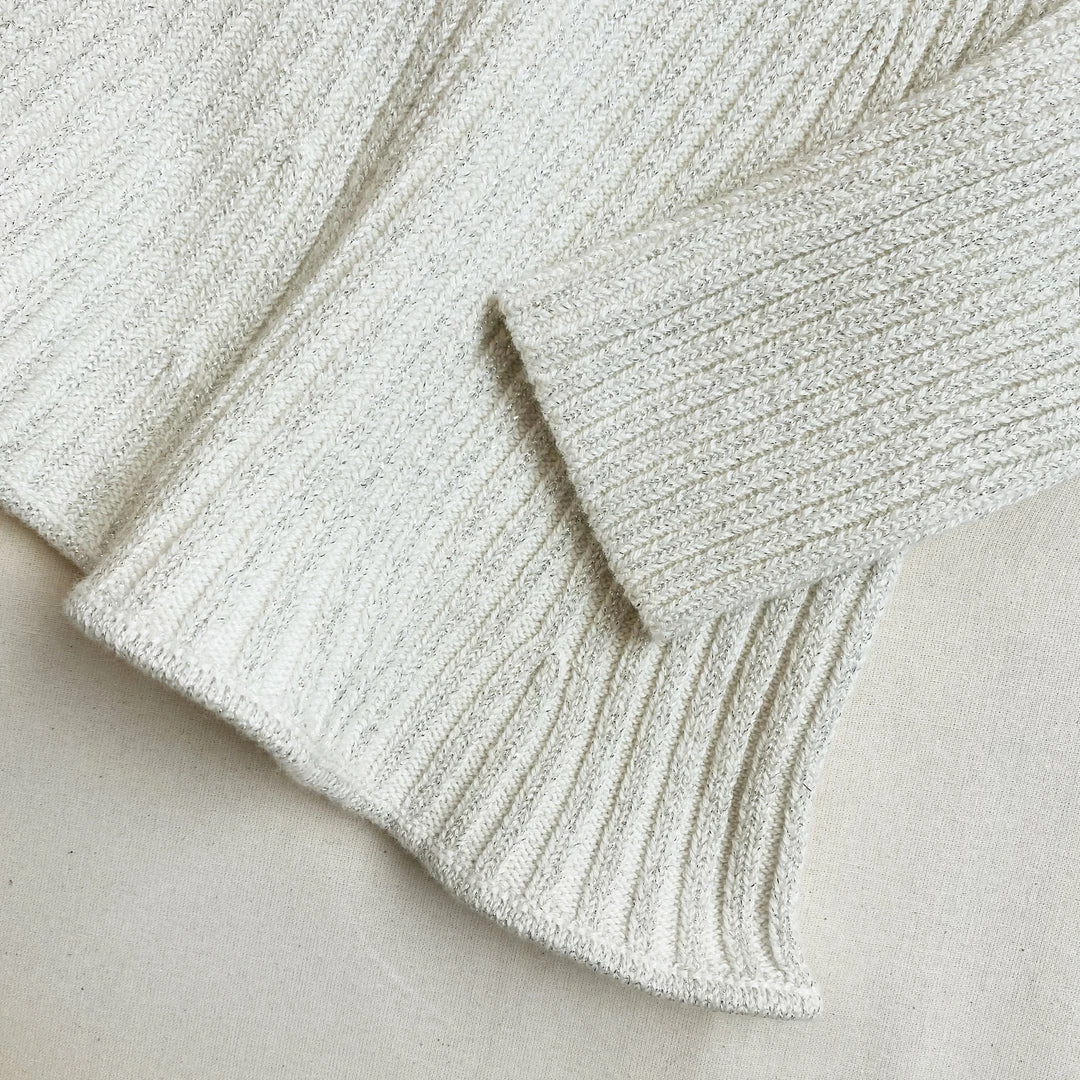 Self-portrait Melange Long Sleeve Knit Mini Dress