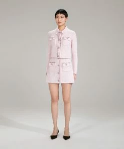 Self-portrait Melange Knit Mini Skirt NEW ARRIVALS