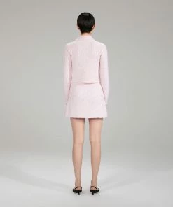 Self-portrait Melange Knit Mini Skirt NEW ARRIVALS