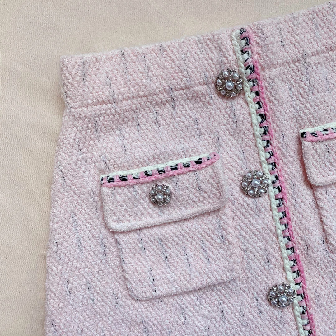 Self-portrait Melange Knit Mini Skirt NEW ARRIVALS