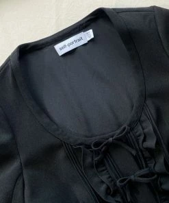 Self-portrait Black Crepe And Chiffon Midi Dress NEW ARRIVALS