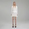 Self-portrait Ivory Crepe Mini Dress