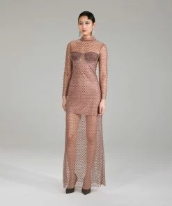 Self-portrait Dot Sequin Mesh Maxi Dress NEW ARRIVALS