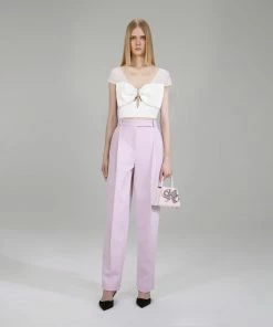 Self-portrait NEW ARRIVALS Pink Crepe Trousers