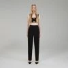 Self-portrait Black Crepe Trousers NEW ARRIVALS