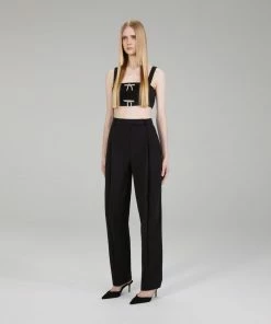 Self-portrait Black Crepe Trousers NEW ARRIVALS
