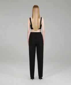 Self-portrait Black Crepe Trousers NEW ARRIVALS