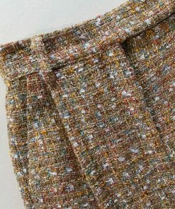 Self-portrait NEW ARRIVALS Gold Tinsel Boucle Trousers