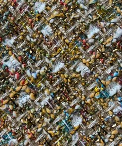 Self-portrait NEW ARRIVALS Gold Tinsel Boucle Trousers