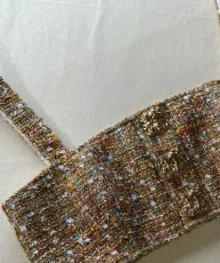 Self-portrait Gold Tinsel Boucle Crop Top NEW ARRIVALS