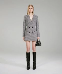 Self-portrait Houndstooth Mini Dress