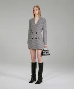 Self-portrait Houndstooth Mini Dress