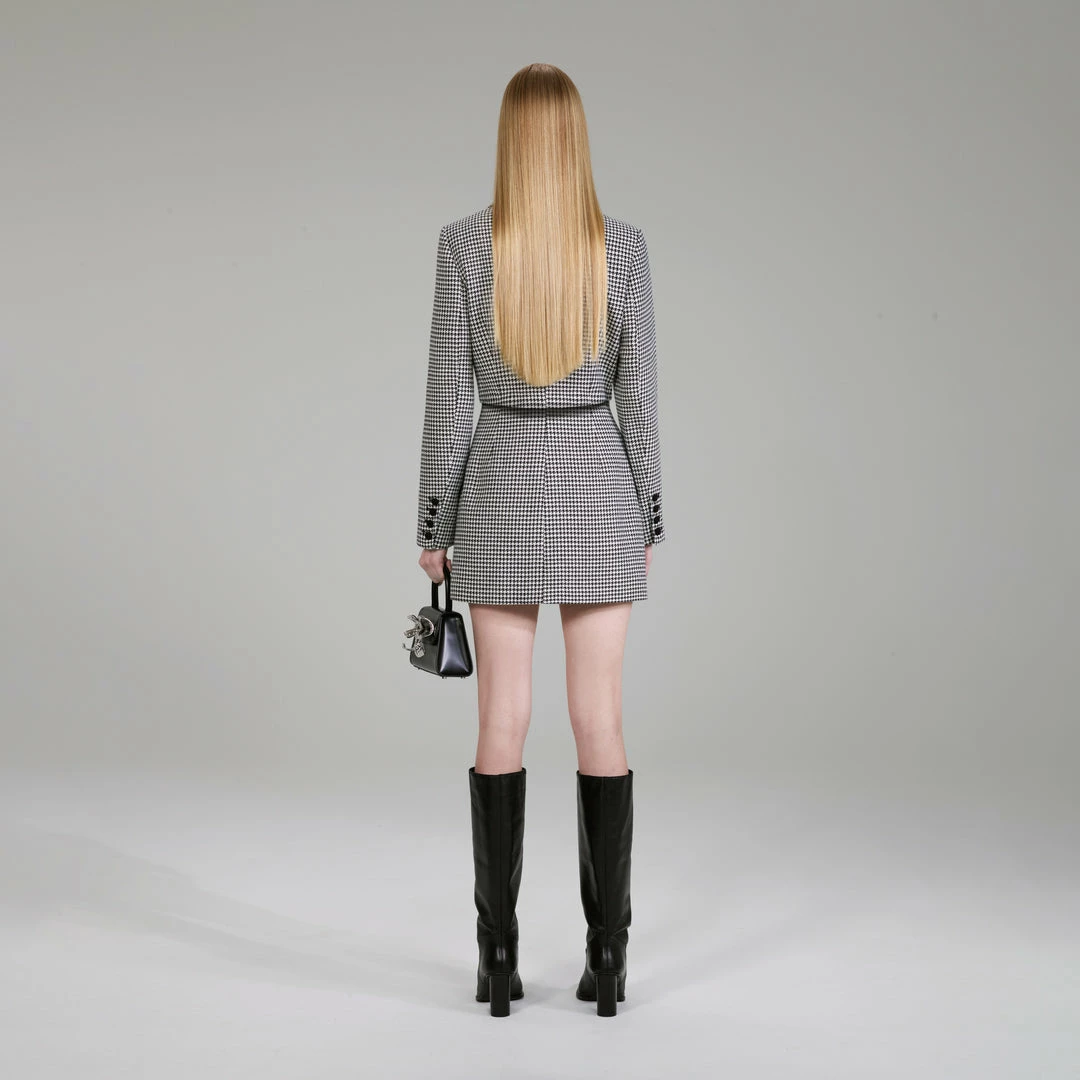 Self-portrait Houndstooth Mini Dress
