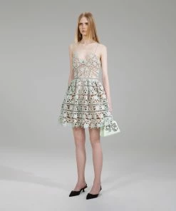 Self-portrait NEW ARRIVALS Mint Mini Azaelea Dress