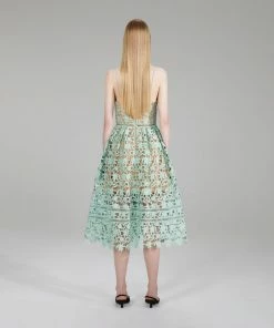 Self-portrait Mint Midi Azaelea Dress NEW ARRIVALS