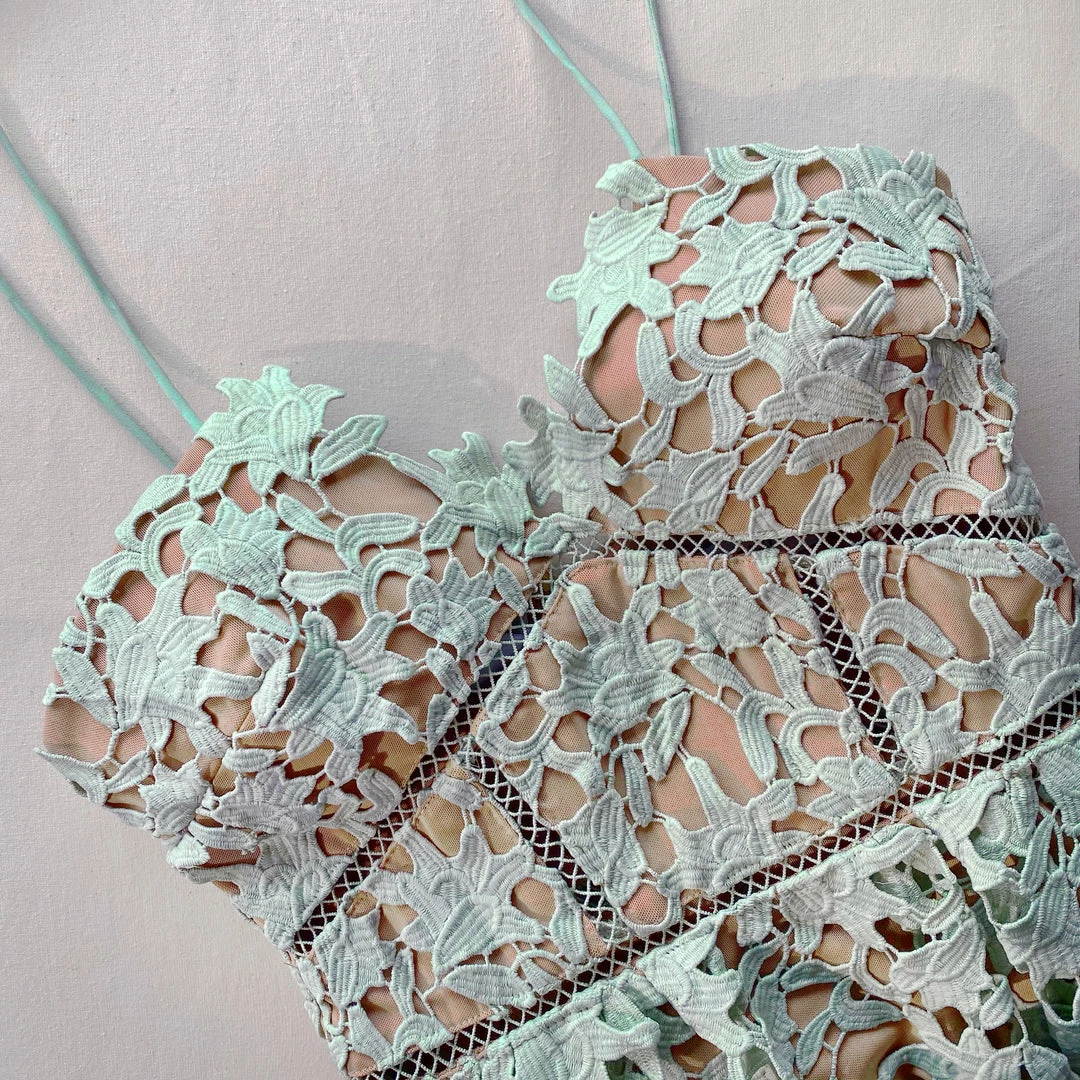 Self-portrait Mint Midi Azaelea Dress NEW ARRIVALS