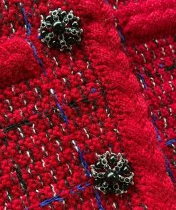 Self-portrait Red Melange Knit Dress