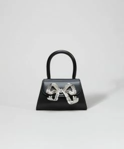 Self-portrait The Bow Micro In Black With Diamanté