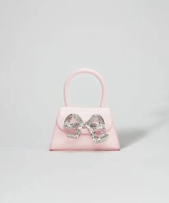 Self-portrait The Bow Micro In Pink With Diamanté NEW ARRIVALS