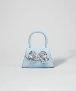 Self-portrait The Bow Micro In Blue With Diamanté