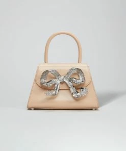 Self-portrait The Bow Mini In Caramel With Diamanté NEW ARRIVALS