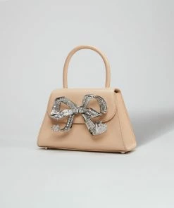 Self-portrait The Bow Mini In Caramel With Diamanté NEW ARRIVALS