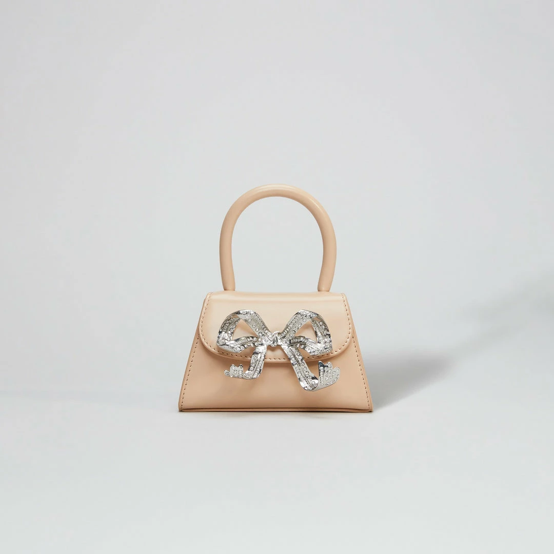 Self-portrait NEW ARRIVALS The Bow Micro In Caramel With Diamanté