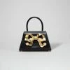 Self-portrait The Bow Mini In Black With Gold Hardware NEW ARRIVALS