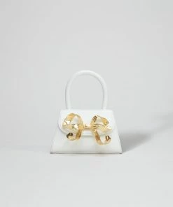 Self-portrait The Bow Micro In White With Gold Hardware NEW ARRIVALS