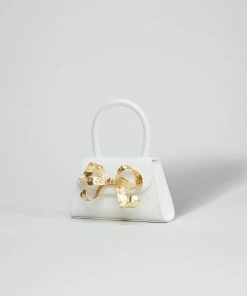 Self-portrait The Bow Micro In White With Gold Hardware NEW ARRIVALS