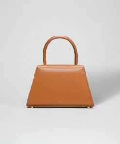 Self-portrait NEW ARRIVALS The Bow Mini In Tan With Gold Hardware