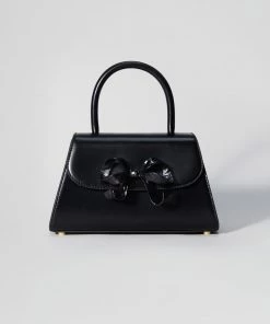 Self-portrait NEW ARRIVALS The Bow Mini In Black With Enamel