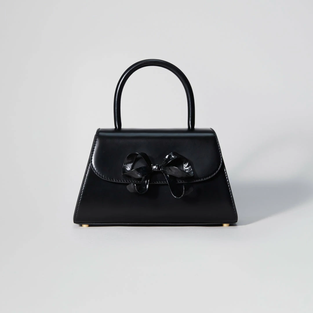 Self-portrait NEW ARRIVALS The Bow Mini In Black With Enamel