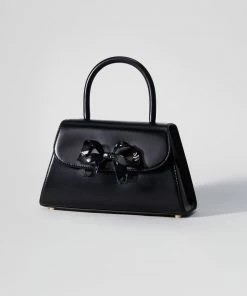 Self-portrait NEW ARRIVALS The Bow Mini In Black With Enamel