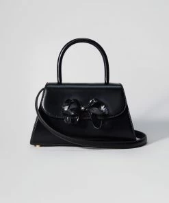 Self-portrait NEW ARRIVALS The Bow Mini In Black With Enamel