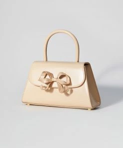 Self-portrait NEW ARRIVALS The Bow Mini In Beige With Enamel