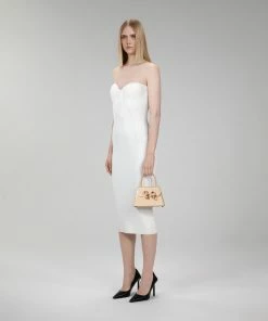 Self-portrait NEW ARRIVALS The Bow Mini In Beige With Enamel