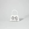 Self-portrait The Bow Micro In White With Diamanté NEW ARRIVALS
