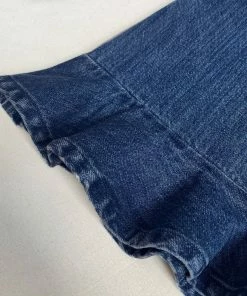 Self-portrait NEW ARRIVALS Dark Wash Denim Ruffle Dress