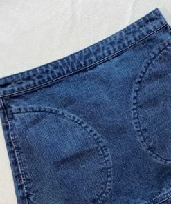 Self-portrait Dark Wash Denim Ruffle Skirt NEW ARRIVALS