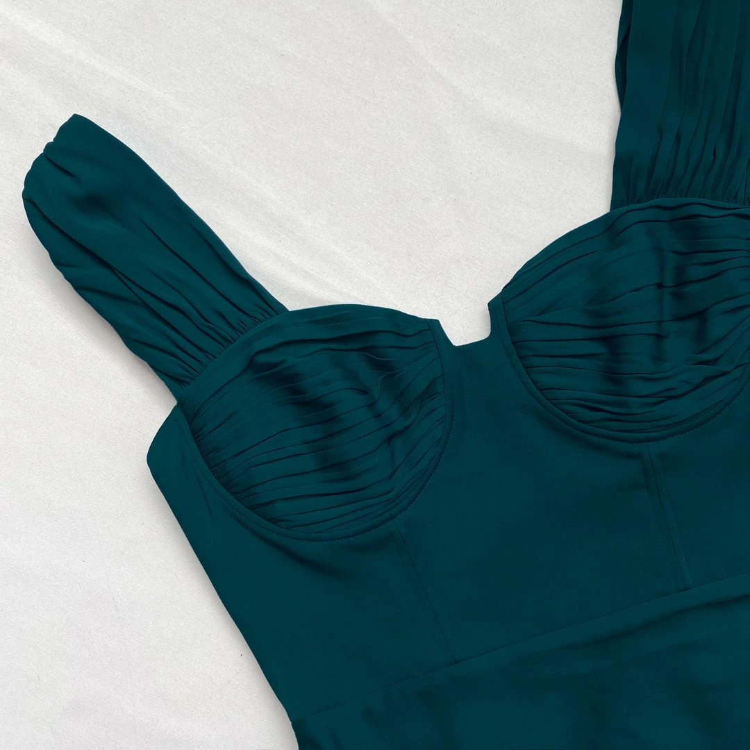 Self-portrait Midi Stretch Crepe Wrap Dress NEW ARRIVALS