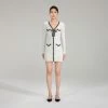 Self-portrait NEW ARRIVALS Ivory Knit Bow Dress