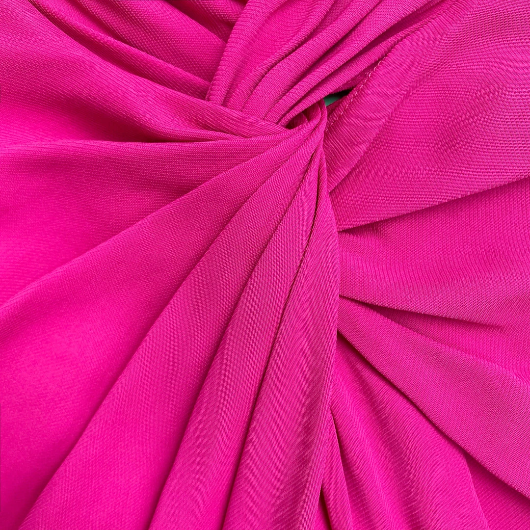 Self-portrait Pink Stretch Crepe Midi Ruched Dress