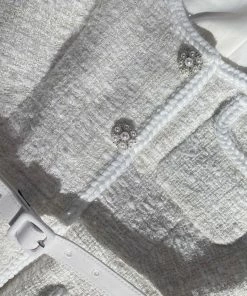 Self-portrait NEW ARRIVALS Cream Boucle Tailored Midi Dress