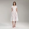 Self-portrait READY TO WEAR White Peony Midi Dress