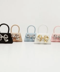 Self-portrait NEW ARRIVALS The Bow Micro In Caramel With Diamanté